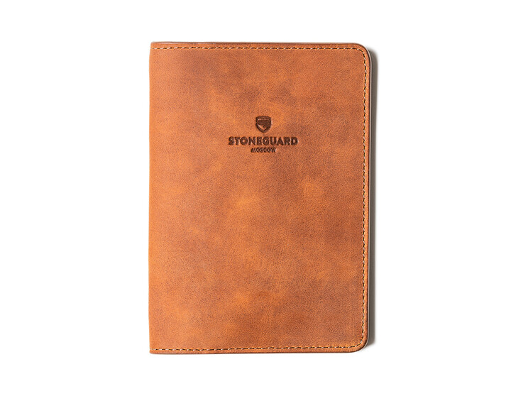 Leather passport sleeve | 413 | Rust