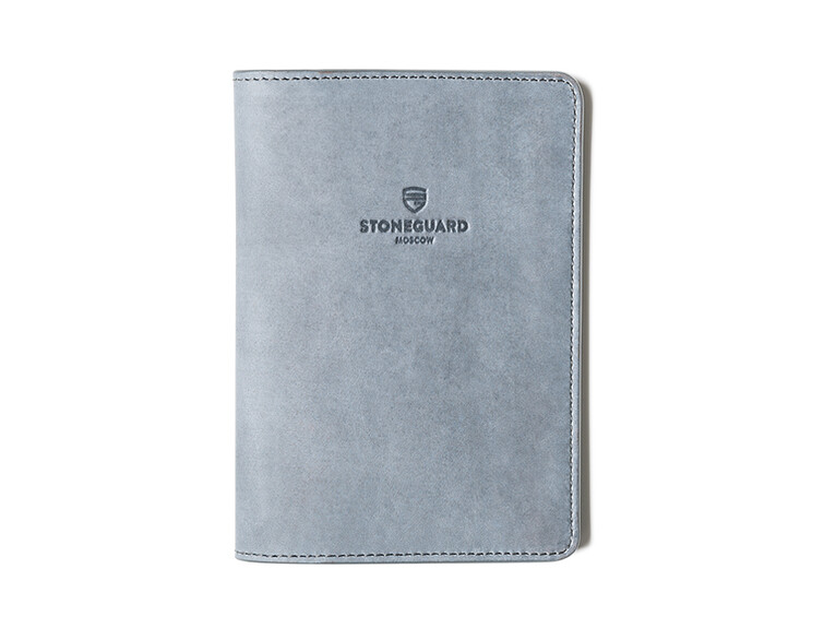 Leather passport sleeve | 413 | Stone